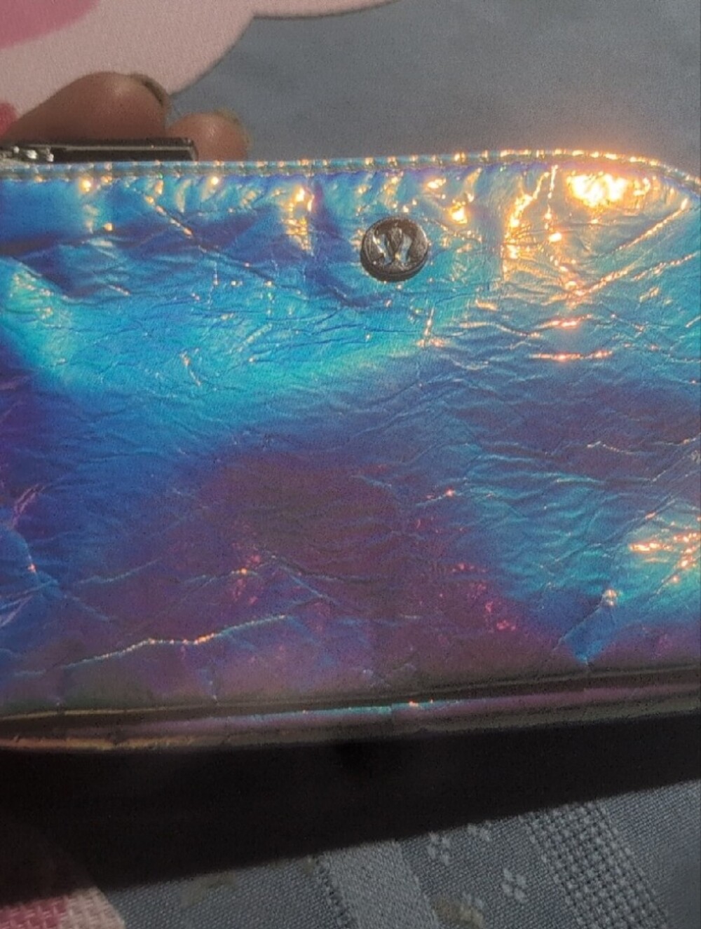 lululemon athletica Iridescent Blue-Purple Card Wallet Case